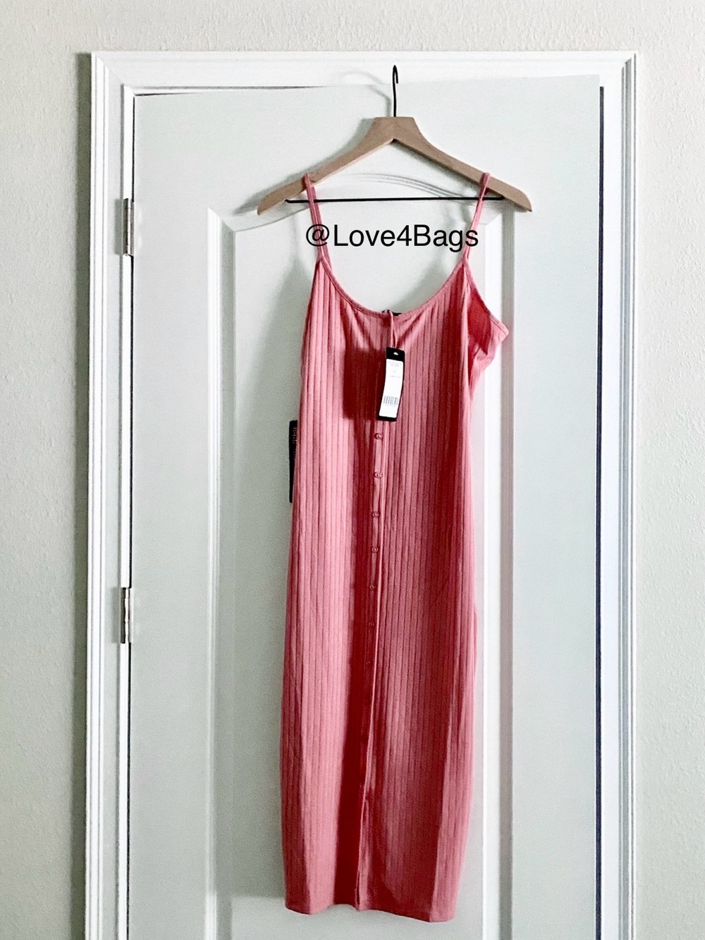 Bebe Button-Front Rib Midi Dress - Picture 3 of 6